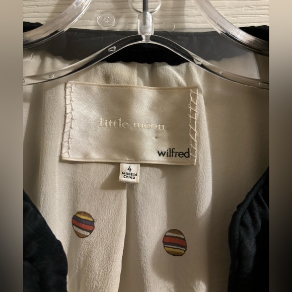 Wilfred little mood black insulated silk mix blazer jacket - Picture 3 of 6